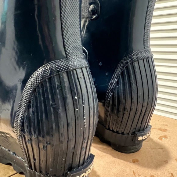 Sorel Joan of Arctic Wedge Boots Dark Blue Size 9.5 Waterproof Lace Wedge - Picture 5 of 10